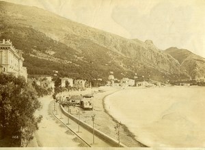 France Menton Garavan Panorama old Photo 1880