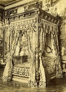 France Fontainebleau Castle Anne of Austria Bed old Photo 1880