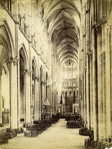 France Amiens Cathedral interior old Photo 1880