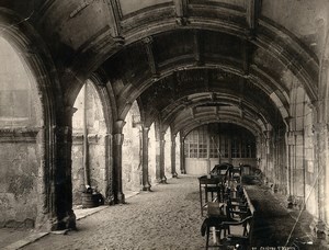 France Tours Cloitre St Martin Cloister old Photo 1880