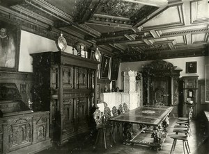 Switzerland Basel Museum interior Furniture old Photo 1900