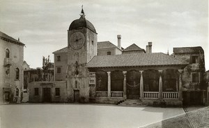 Croatia Trogir City Clock Tower & Loggia old photo 1900