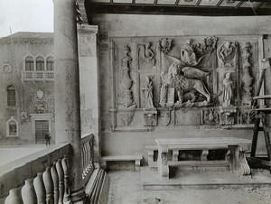 Croatia Trogir City Loggia Relief of Justice old photo 1900