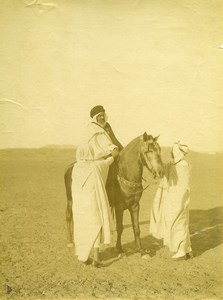 Algeria Bedouin? Horse rider in the Desert old Photo 1880