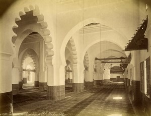 Algeria Algiers interior of Djamaa El Kebir Mosque old Photo 1880