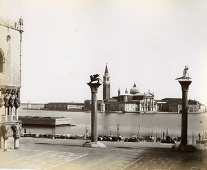 Italy Venice Venezia Piazzetta old Photo Paolo Salviati 1880