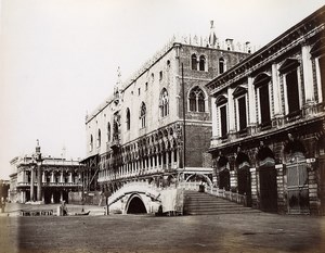 Italy Venice Venezia Ducal palace bridge old Photo Paolo Salviati 1880