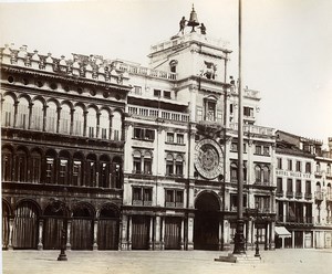 Italy Venice Venezia Clock Tower old Photo Paolo Salviati 1880