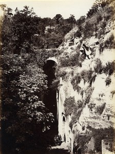 Italy Naples Napoli Piedigrotta Crypta Neapolitana old Photo Giorgio Sommer 1870