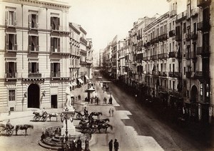 Italy Naples Napoli via Roma old Photo Giorgio Sommer 1870