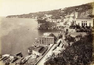 Italy Naples Napoli Posillipo Panorama old Photo Giorgio Sommer 1870