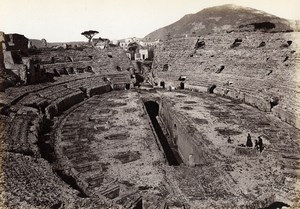 Italy Naples Napoli Pozzuoli Flavian Amphitheater old Photo Giorgio Sommer 1870