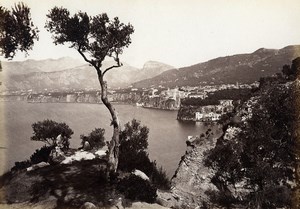 Italy Naples Napoli Sorrento panorama old Photo Giorgio Sommer 1870