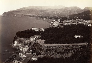 Italy Naples Napoli Sorrento panorama old Photo Giorgio Sommer 1870