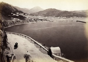 Italy Naples Napoli Salerno Panorama old Photo Giorgio Sommer 1870