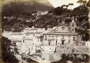Italy Naples Badia di Cava de' Tirreni Abbey old Photo Giorgio Sommer 1870