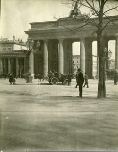 Germany Berlin Second Motor Show Brandenburg Gate old Photo 1898