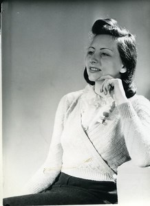 France Paris Woman Fashion Knitwear 3 Suisses old Photo 1939