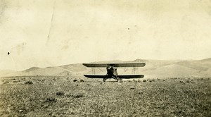 USA Aviation Biplane taking off? Old Photo 1920's