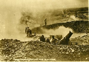 France WWI French Trench Mortars in action old Photo 1918