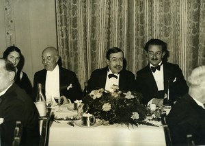 Paris Mrs Painlevé and Bathiat at the banquet of old stems old Photo 1932