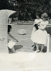 France Paris Luxembourg Garden Remote controlled lawn mower old Photo 1960