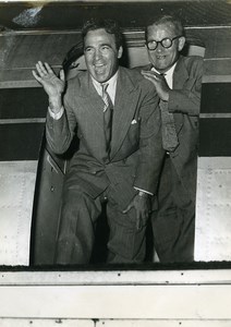 France Boxing Marcel Cerdan and manager Lucien Roupp old Photo 1949