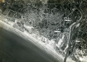 Germany Leipzig Aerial View Aircrafts WWII Aviation old Photo 1944