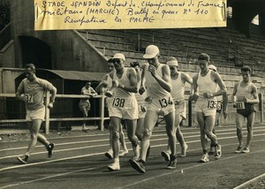 Paris Stade Jean Boin French Military Championship race walking old Photo 1955