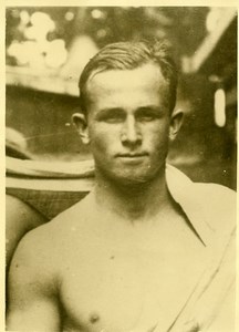 Germany Sports Gustav Fröhlich swimming in Melbourne old Photo 1930's