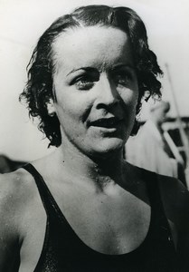 Switzerland Sports Swiss Swimmer Magda Hirth old Photo 1940