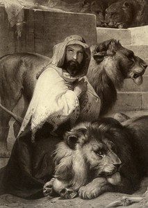 France Painting Daniel in the lions' den Horace Vernet Photo Voland Goupil 1860