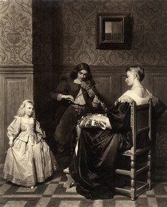 France Painting Artwork The dance lesson by Heilbuth Photo Voland Goupil 1860