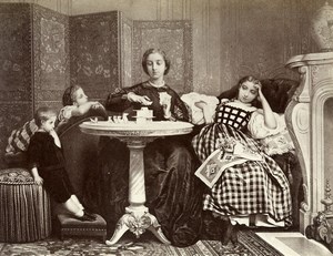 France Painting Artwork House of cards by A Toulmouche Photo Voland Goupil 1860