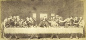 Germany Painting Artwork the Last Supper old Photo Albert 1855