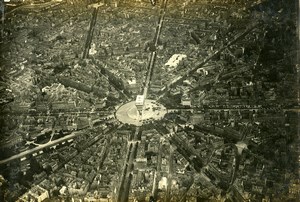 France WWI Paris Arc de Triomphe Champs Elysees aerial view old Photo 1918