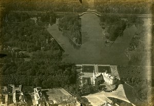 France WWI Rambouillet Castle aerial view old Photo 1918