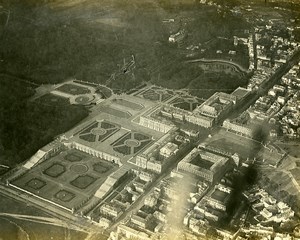 France WWI Versailles Castle Gardens aerial view old Photo 1918