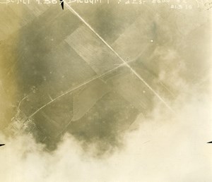 France WWI Dicourt aerial view Maurice Farman Squadron old Photo 1916