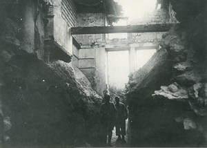 France WWI North Destruction Soldiers in Ruins old Photo 1918