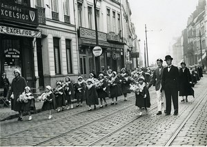 France Lille Jeanne Lecourt Funeral Amicale Jean Macé President old Photo 1936