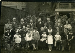 France Lille Region Group Portrait Big Family old Photo 1930