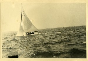 France Seaside sailing Sailboat old Photo 1930's