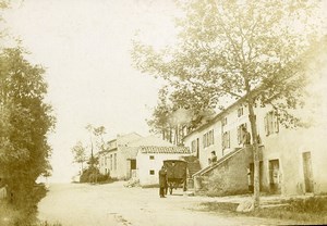 France Sidobre Quiet Street Horse cart old Photo Cabinet Card 1899