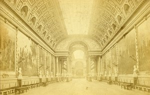 France Versailles Castle Gallery of Great Battles old Photo Cabinet Card 1890
