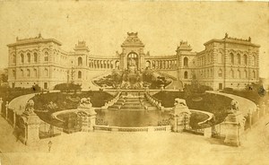 France Marseille Palais Longchamps Palace old Photo Cabinet Card 1890