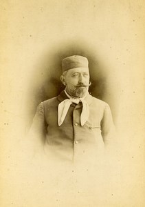 Algeria Algiers Alger Doctor Roussot Portrait Moustache old Photo 1890