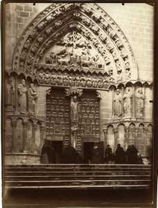 Spain Castile Burgos Cathedral Santa Maria Portico del Sarmental Old Photo 1880