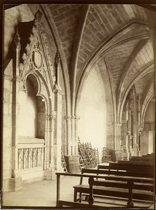 Spain Burgos interior of the San Nicolás de Bari church Old Photo 1880