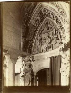 Spain Burgos Cathedral of Saint Mary Door Detail Old Photo 1880